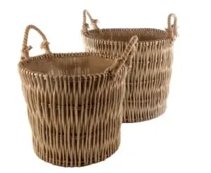 The Curbar Edge Round Log Basket – Large