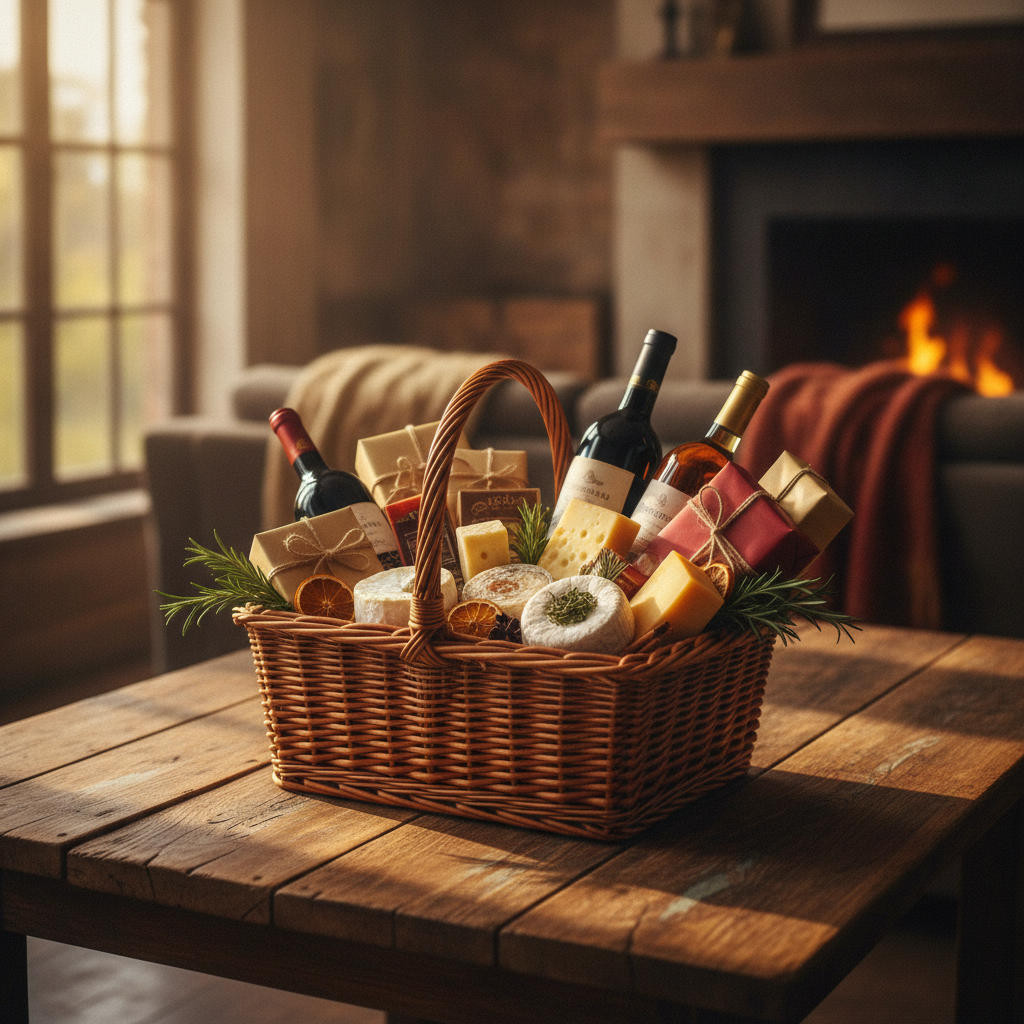 A selection of natural wicker baskets in different sizes and styles