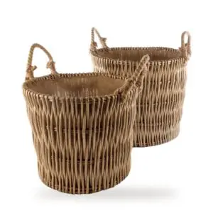 The Curbar Edge Round Log Basket – Small