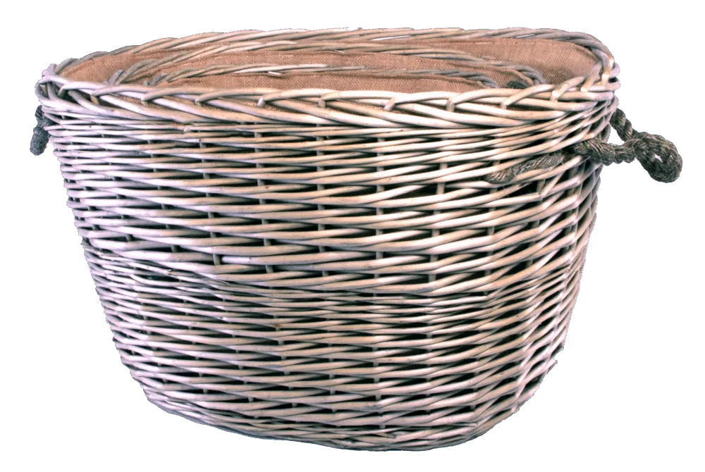 Tansley Hollow Oval Log Basket – Medium