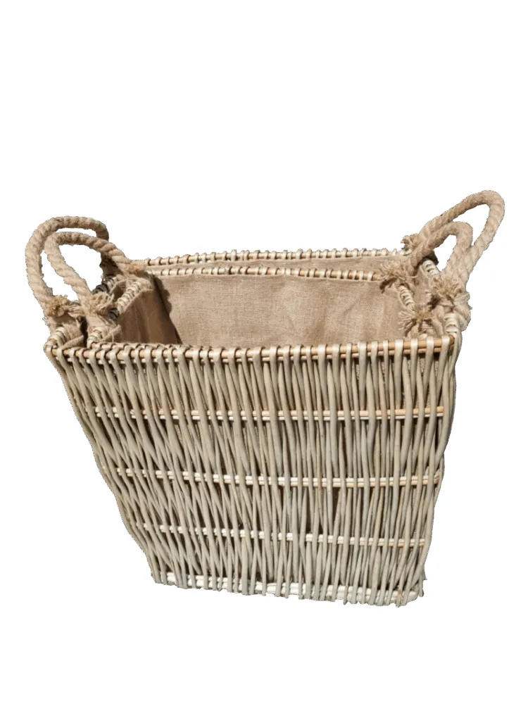 Stanton Moor Rectangular Log Basket – Large