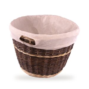 The Alport Round Lined Rustic Log Basket